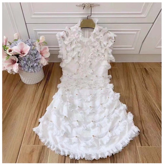 ❤️ The Winlynn Ruffle Hand Beaded Dress - Picture 2 of 8